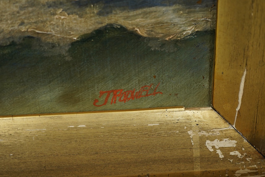 J. Rodwell, British Marine naive school, The Grimsby fishing ketch LYNX GY127, signed, oil on canvas, 34 x 44cm